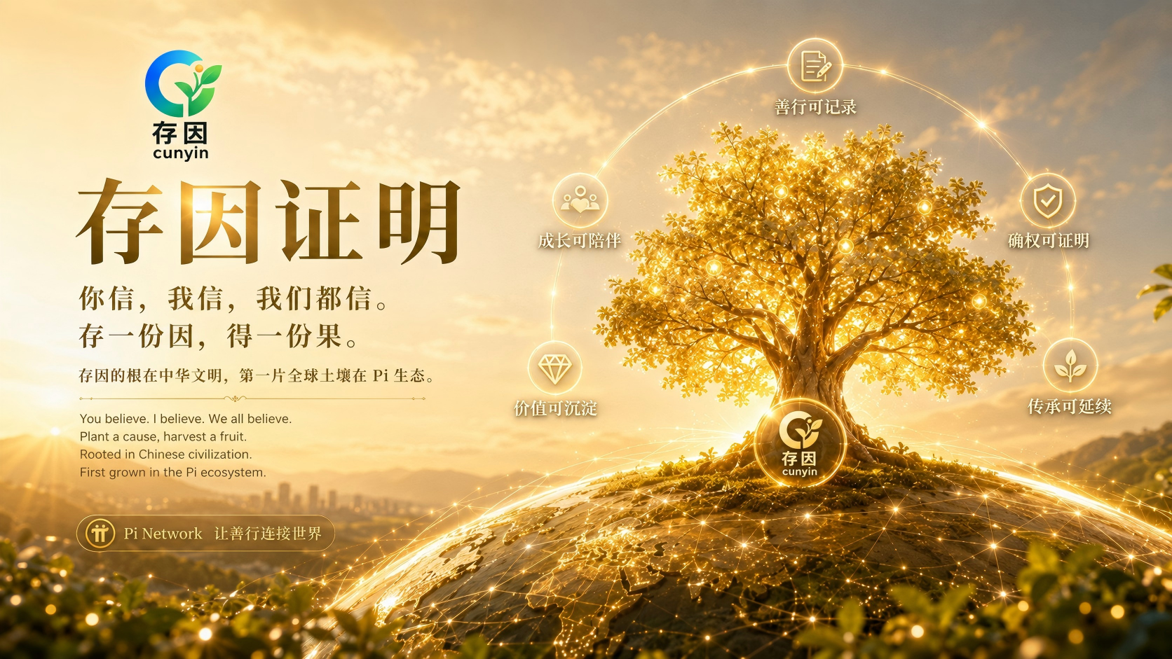 存因证明，你信，我信，我们都信，存一份因，得一份果